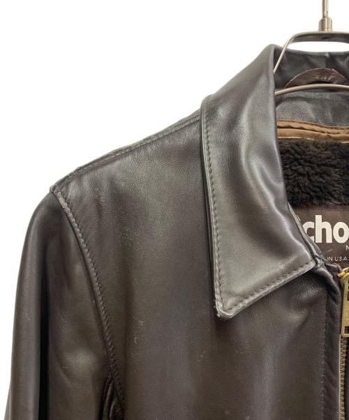 Schott（ショット）Schott (ショット) Schott ライナー付シングルライダースジャケット ダークブラウン サイズ:34の古着・服飾アイテム