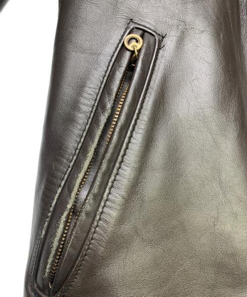 Schott（ショット）Schott (ショット) Schott ライナー付シングルライダースジャケット ダークブラウン サイズ:34の古着・服飾アイテム