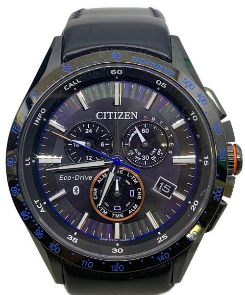 CITIZEN（シチズン）CITIZEN (シチズン) Bluetooth Watch   エコドライブ　クロノグラフ ブラック×ブルーの古着・服飾アイテム