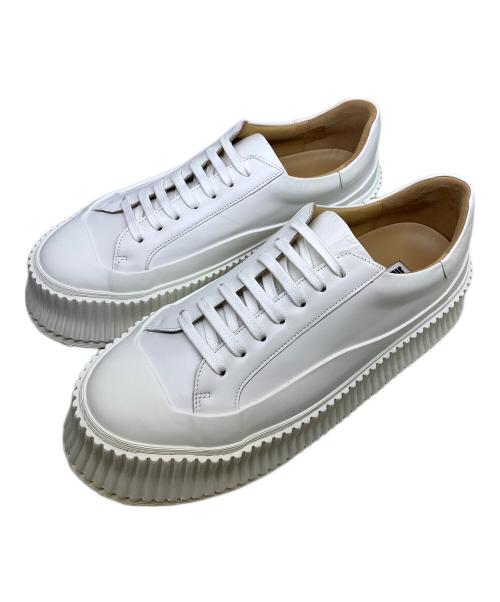 JIL SANDER（ジルサンダー）JIL SANDER (ジルサンダー) プラットフォームスニーカー ホワイト サイズ:39の古着・服飾アイテム