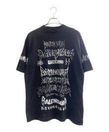 BALENCIAGA（バレンシアガ）の古着「BALENCIAGA　メタルロゴTシャツ」｜ブラック