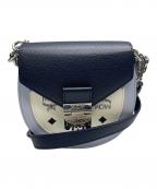 MCMエムシーエム）の古着「MCM　パトリシア 2WAY　ショルダーバッグ」｜ホワイト×ブルー