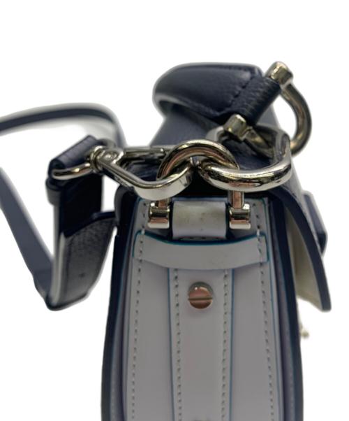 MCM（エムシーエム）MCM (エムシーエム) MCM　パトリシア 2WAY　ショルダーバッグ ホワイト×ブルーの古着・服飾アイテム