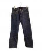 EVISUエヴィス）の古着「EVISU　7000 朱耳　ボタンフライデニムパンツ」
