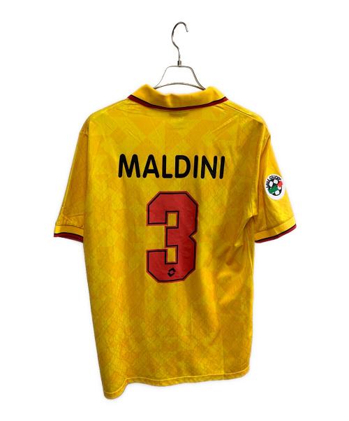 LOTTO（ロット）LOTTO (ロット) MILAN A.C. LOTTO　MILAN A.C.　1995-96 Third　90’sゲームシャツ イエロー サイズ:Lの古着・服飾アイテム