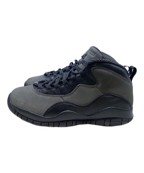 NIKE（ナイキ）NIKE (ナイキ) JORDAN 10 RETRO（エア ジョーダン 10 レトロ） CHARRED GREY/TRUE RED-BLACK ブラック×グレー サイズ:29cmの古着・服飾アイテム