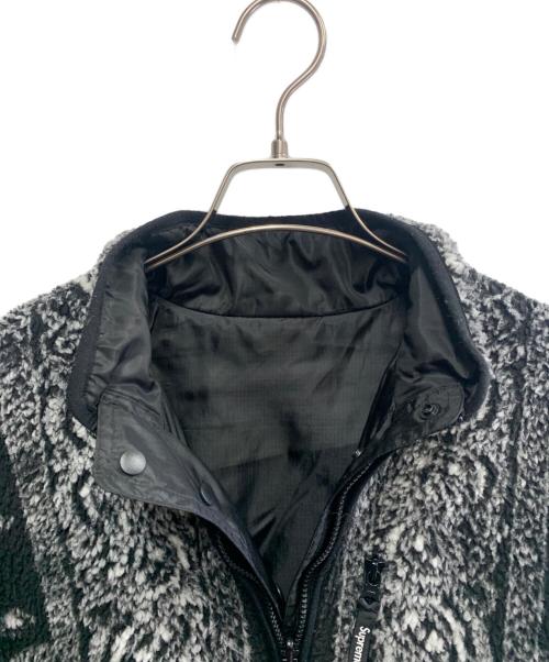 SUPREME（シュプリーム）SUPREME (シュプリーム) Reversible Bandana Fleece Jacket ブラック×ホワイト サイズ:Mの古着・服飾アイテム