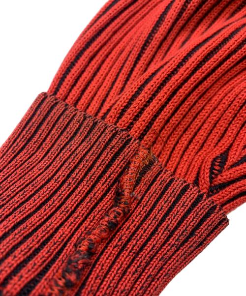 ISSEY MIYAKE（イッセイミヤケ）ISSEY MIYAKE (イッセイミヤケ) ISSEY MIYAKE　80'sリブニットポロシャツ　筆タグ レッド サイズ:SIZE Fの古着・服飾アイテム