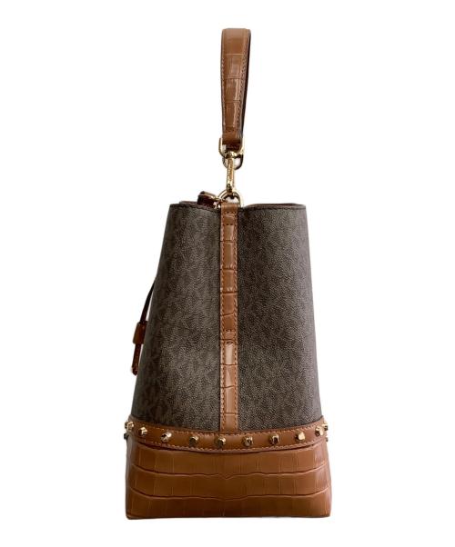 MICHAEL KORS（マイケル・コース）MICHAEL KORS (マイケル・コース) MICHAEL KORS　スタッズ2WAYバッグ ブラウンの古着・服飾アイテム