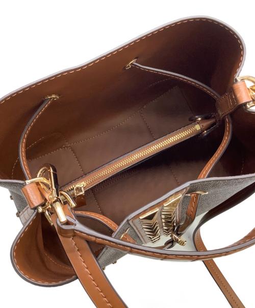 MICHAEL KORS（マイケル・コース）MICHAEL KORS (マイケル・コース) MICHAEL KORS　スタッズ2WAYバッグ ブラウンの古着・服飾アイテム