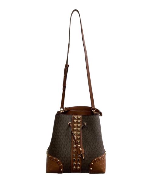 MICHAEL KORS（マイケル・コース）MICHAEL KORS (マイケル・コース) MICHAEL KORS　スタッズ2WAYバッグ ブラウンの古着・服飾アイテム