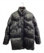 HARLEY-DAVIDSONハーレーダビッドソン）の古着「HARLEY-DAVIDSON　レザーダウンジャケット」｜ブラック