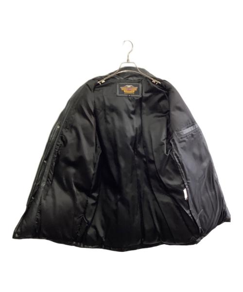 HARLEY-DAVIDSON（ハーレーダビッドソン）HARLEY-DAVIDSON (ハーレーダビッドソン) HARLEY-DAVIDSON　レザーダウンジャケット ブラック サイズ:Mの古着・服飾アイテム