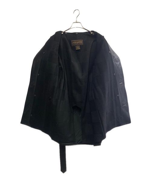 LOUIS VUITTON（ルイ ヴィトン）LOUIS VUITTON (ルイ ヴィトン) LOUIS VUITTON　カシミヤ混ライナー付レザーコート ブラック サイズ:SIZE 48の古着・服飾アイテム