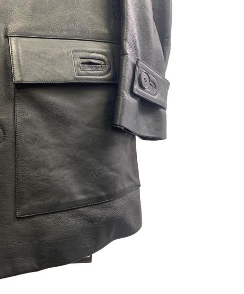 LOUIS VUITTON（ルイ ヴィトン）LOUIS VUITTON (ルイ ヴィトン) LOUIS VUITTON　カシミヤ混ライナー付レザーコート ブラック サイズ:SIZE 48の古着・服飾アイテム