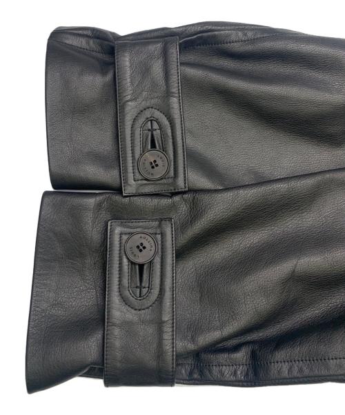 LOUIS VUITTON（ルイ ヴィトン）LOUIS VUITTON (ルイ ヴィトン) LOUIS VUITTON　カシミヤ混ライナー付レザーコート ブラック サイズ:SIZE 48の古着・服飾アイテム