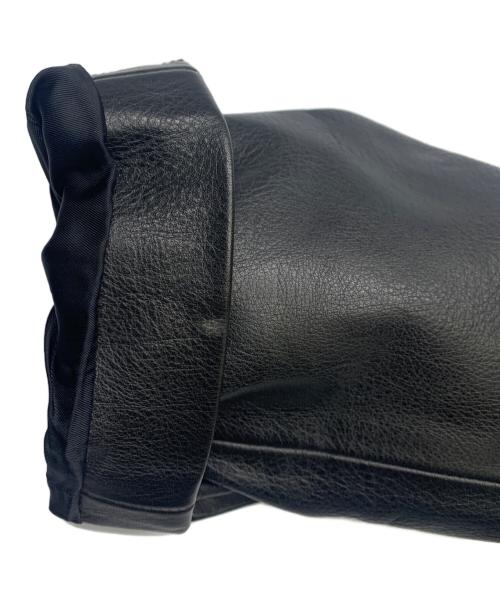 LOUIS VUITTON（ルイ ヴィトン）LOUIS VUITTON (ルイ ヴィトン) LOUIS VUITTON　カシミヤ混ライナー付レザーコート ブラック サイズ:SIZE 48の古着・服飾アイテム