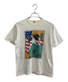 POWER WEAR×freewheelers（パワーウェア×フリーホイーラーズ）の古着「自由婦女人相 EMPIRE GOTHAM　半袖Tシャツ」｜ホワイト