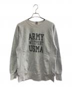 BUZZ RICKSON'Sバズリクソンズ）の古着「Buzz Rickson's　ARMY WESTPOINT USMA　クルーネックスウェット」｜グレー