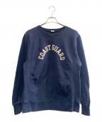 BUZZ RICKSON'Sバズリクソンズ）の古着「Buzz Rickson's　COAST GUARD　クルーネックスウェット」｜ネイビー