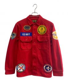 THE REAL McCOY'S×U.S. NAVY（ザ・リアルマッコイズ）の古着「MILITARY SOUVENIR WOOL SHIRT　」｜レッド