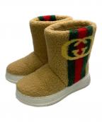 GUCCIグッチ）の古着「GUCCI　インターロッキング シェリーライン　ートンブーツ」｜ブラウン