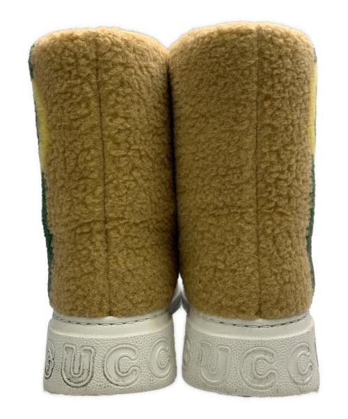 GUCCI（グッチ）GUCCI (グッチ) GUCCI　インターロッキング シェリーライン　ートンブーツ ブラウン サイズ:34 1/2の古着・服飾アイテム