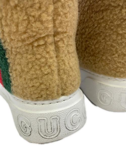 GUCCI（グッチ）GUCCI (グッチ) GUCCI　インターロッキング シェリーライン　ートンブーツ ブラウン サイズ:34 1/2の古着・服飾アイテム