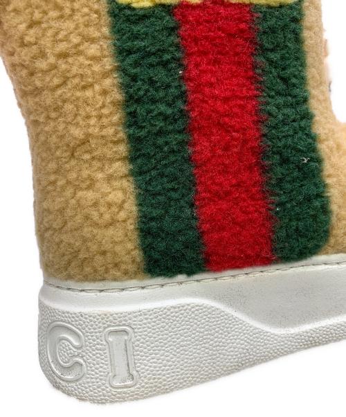 GUCCI（グッチ）GUCCI (グッチ) GUCCI　インターロッキング シェリーライン　ートンブーツ ブラウン サイズ:34 1/2の古着・服飾アイテム