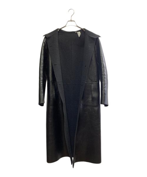 BARNEYS NEWYORK（バーニーズ・ニューヨーク）BARNEYS NEWYORK (バーニーズ・ニューヨーク) BARNEYS NEWYORK　カーフレザーコート ブラック サイズ:Sの古着・服飾アイテム