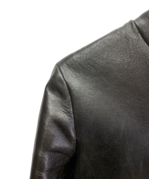 BARNEYS NEWYORK（バーニーズ・ニューヨーク）BARNEYS NEWYORK (バーニーズ・ニューヨーク) BARNEYS NEWYORK　カーフレザーコート ブラック サイズ:Sの古着・服飾アイテム