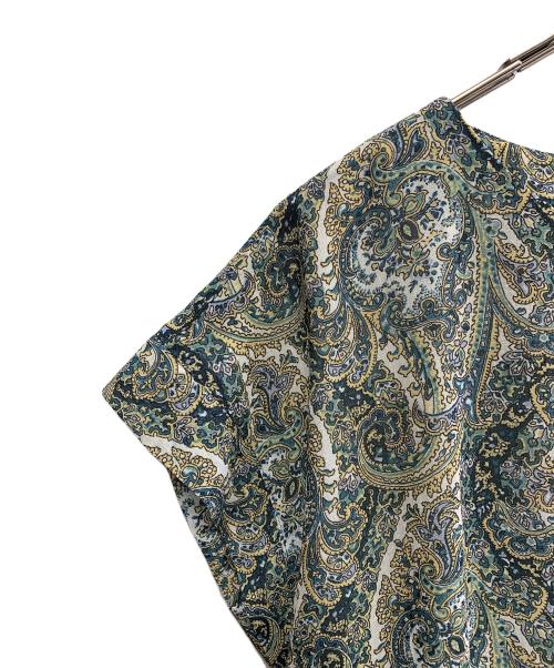 SCAPA（スキャパ）SCAPA (スキャパ) SCAPA　ホワイト×グリーン　総柄　ノースリーブワンピース ホワイト×グリーン サイズ:SIZE Lの古着・服飾アイテム