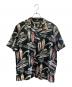 Sun Surf（サンサーフ）の古着「COTTON × LINEN OPEN SHIRT “SURFBOARDS”　」｜ブラック