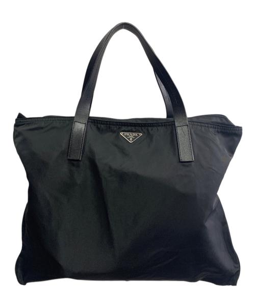 PRADA（プラダ）PRADA (プラダ) PRADA　ナイロントートバッグ ブラックの古着・服飾アイテム
