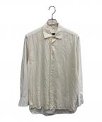 CASEY CASEYケーシーケーシー）の古着「CASEY CASEY　アイボリー　21AW BIG PATCH SHIRT-WOBBLE　長袖シャツ」｜アイボリー