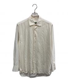 CASEY CASEY（ケーシーケーシー）の古着「CASEY CASEY　アイボリー　21AW BIG PATCH SHIRT-WOBBLE　長袖シャツ」｜アイボリー