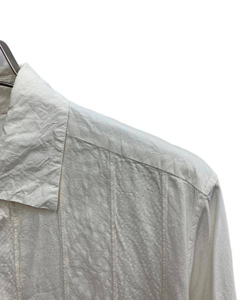 CASEY CASEY（ケーシーケーシー）CASEY CASEY (ケーシーケーシー) CASEY CASEY　アイボリー　21AW BIG PATCH SHIRT-WOBBLE　長袖シャツ アイボリー サイズ:SIZE XSの古着・服飾アイテム
