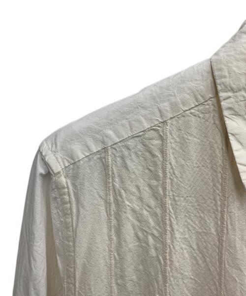 CASEY CASEY（ケーシーケーシー）CASEY CASEY (ケーシーケーシー) CASEY CASEY　アイボリー　21AW BIG PATCH SHIRT-WOBBLE　長袖シャツ アイボリー サイズ:SIZE XSの古着・服飾アイテム
