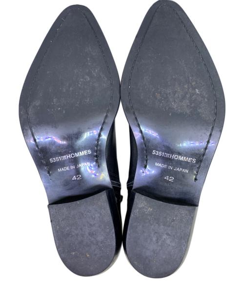 5351 pour les hommes（5351プールオム）5351 pour les hommes (5351プールオム) 5351 pour les hommes　サイドジップブーツ ブラック サイズ:26㎝の古着・服飾アイテム