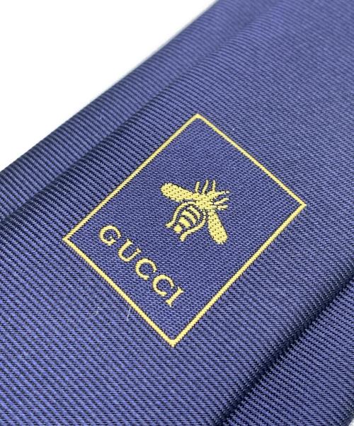 GUCCI（グッチ）GUCCI (グッチ) GUCCI　シルクジャカードネクタイ ネイビー サイズ:表記サイズなしの古着・服飾アイテム