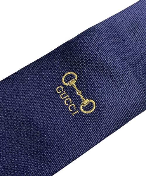 GUCCI（グッチ）GUCCI (グッチ) GUCCI　シルクジャカードネクタイ ネイビー サイズ:表記サイズなしの古着・服飾アイテム