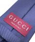 中古・古着 GUCCI (グッチ) GUCCI　シルクジャカードネクタイ ネイビー サイズ:表記サイズなし：17000円