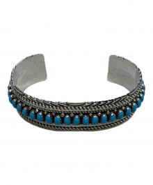 インディアンジュエリー（インディアンジュエリー）の古着「インディアンジュエリー 刻印：TJ　ターコイズバングル」