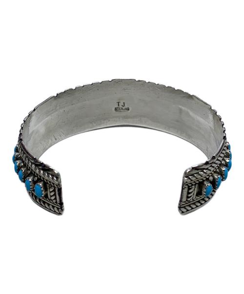インディアンジュエリー（インディアンジュエリー）インディアンジュエリー (インディアンジュエリー) インディアンジュエリー 刻印：TJ　ターコイズバングルの古着・服飾アイテム