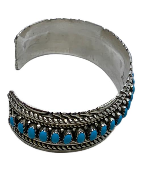 インディアンジュエリー（インディアンジュエリー）インディアンジュエリー (インディアンジュエリー) インディアンジュエリー 刻印：TJ　ターコイズバングルの古着・服飾アイテム