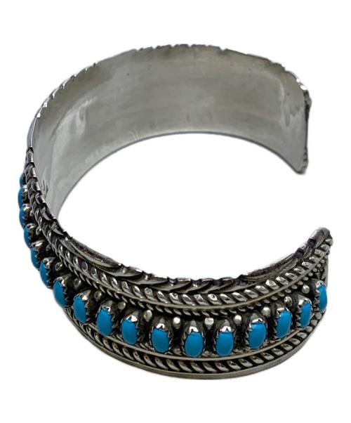 インディアンジュエリー（インディアンジュエリー）インディアンジュエリー (インディアンジュエリー) インディアンジュエリー 刻印：TJ　ターコイズバングルの古着・服飾アイテム