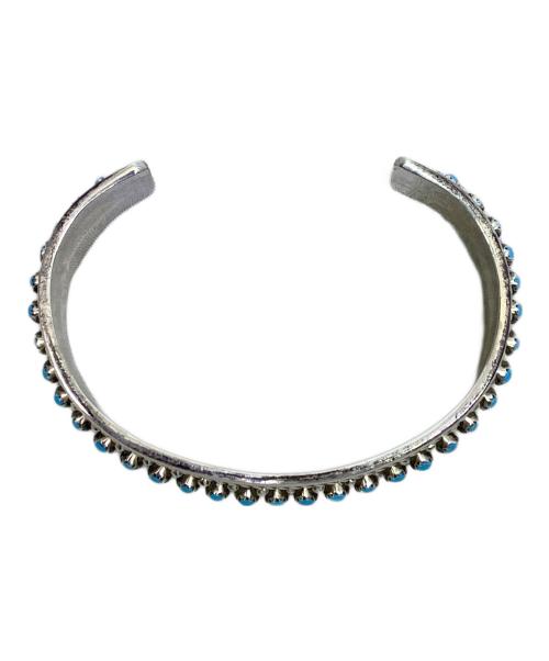 インディアンジュエリー（インディアンジュエリー）インディアンジュエリー (インディアンジュエリー) インディアンジュエリー 刻印：TJ　ターコイズバングルの古着・服飾アイテム