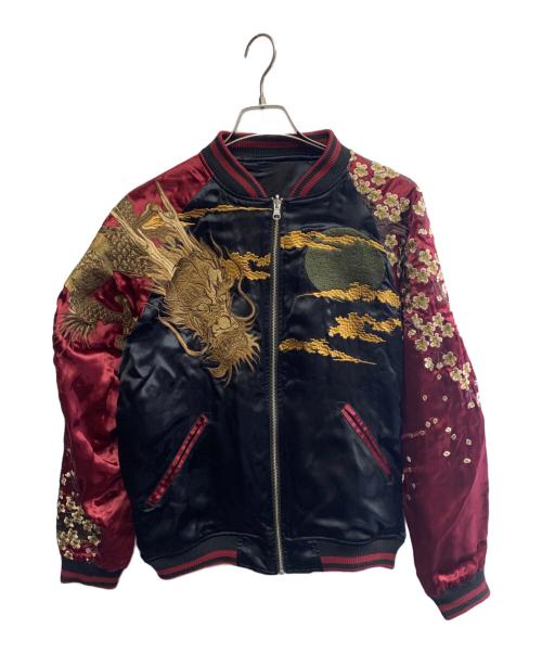 絡繰魂 粋（カラクリダマシイ）絡繰魂 粋 (カラクリダマシイ) 絡繰魂 粋　スカジャン ブラック サイズ:Mの古着・服飾アイテム