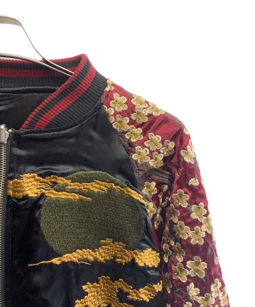 絡繰魂 粋（カラクリダマシイ）絡繰魂 粋 (カラクリダマシイ) 絡繰魂 粋　スカジャン ブラック サイズ:Mの古着・服飾アイテム