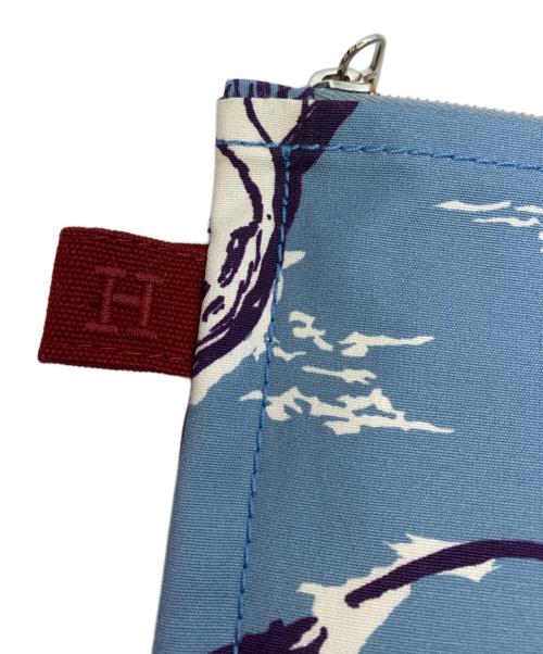 HERMES（エルメス）HERMES (エルメス) HERMES　トゥルース フラット ポーチPM ブルー×ホワイトの古着・服飾アイテム